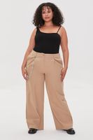 Women's Wallet Chain Pants in Khaki, 0X