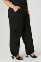 Women's Drawstring-Hem Cargo Pants 2X