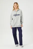 Women's Fleece California Zip-Up Jacket in Heather Grey Small