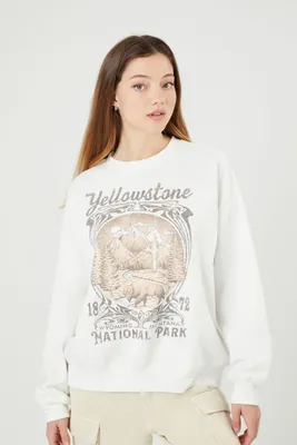 Women's Yellowstone Graphic Pullover White