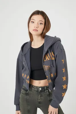 Women's Cropped Great Falls Zip-Up Hoodie Dark