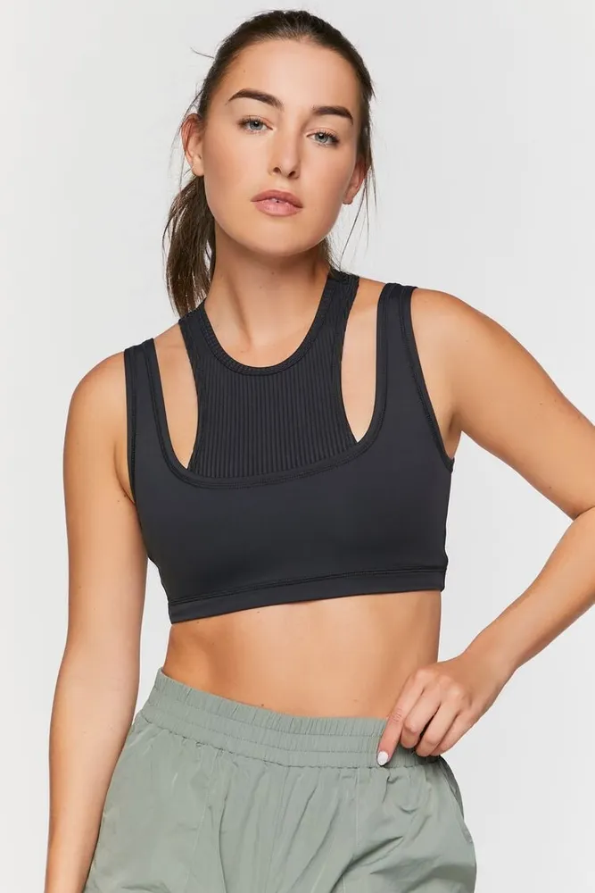 Women's Combo Sports Bra in Black, XS