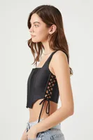 Women's Corset Lace-Up Crop Top