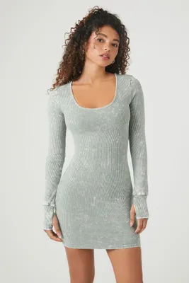 Women's Mineral Wash Bodycon Mini Dress