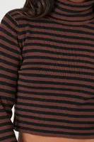 Women's Striped Turtleneck Sweater