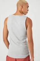 Men Cotton-Blend Tank Top in Heather Grey, XXL