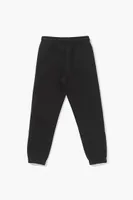 Kids Basic Drawstring Joggers (Girls + Boys) in Black, 13/14