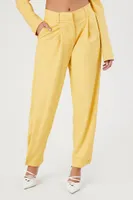 Women's Straight-Leg Trouser Pants in Yellow Medium