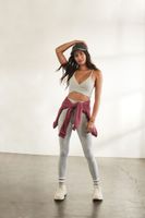 Women's Active Heathered Leggings in Heather Grey Medium