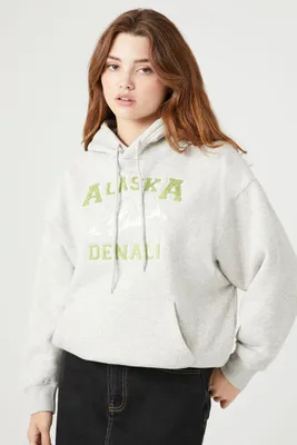 Women's Fleece Alaska Graphic Hoodie in Heather Grey Small