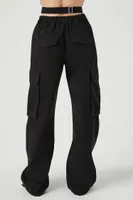 Women's Baggy Cutout Cargo Pants in Black Small