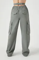 Women's Baggy Cutout Cargo Pants in Sage Small