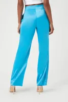 Women's Satin High-Rise Straight Pants