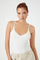 Women's Sweater-Knit V-Neck Cami Bodysuit