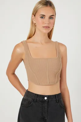 Women's Sweater-Knit Crop Top