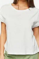 Women's Boxy Short-Sleeve T-Shirt in White Small