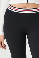 Women's Striped High-Rise Leggings