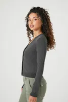 Women's Button-Front Cardigan Sweater Grey