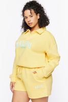 Women's Malibu California Pullover in Yellow, 0X