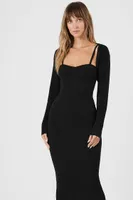 Women's Shrug & Sweater Cami Dress Set in Black Medium