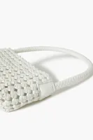 Women's Basketwoven Shoulder Bag in White