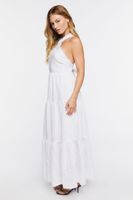 Women's Tiered Maxi Dress in White Medium