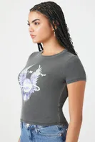 Women's Journey Graphic Baby T-Shirt in Charcoal Small