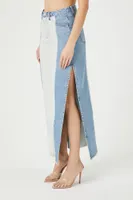 Women's Reworked Denim Maxi Skirt Small