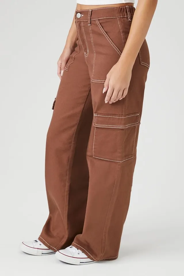 Josie Twill Cargo Straight Leg Pants