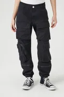 Women's Twill Utility Cargo Pants in Black Large