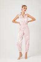 Women's Sleeveless Drawstring Jumpsuit Blush