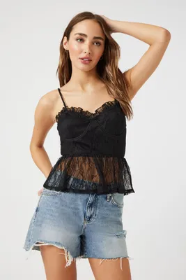 Women's Lace Ruffled Flounce Cami