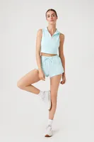 Women's Active Drawstring Shorts in Powder Blue, XS