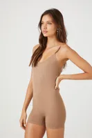 Women's Seamless Cami Romper in Mocha, M/L