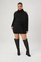 Women's Turtleneck Mini Sweater Dress