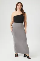 Women's Maxi Slit Skirt Dark Grey,