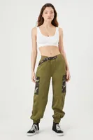 Women's Camo Cargo Pants in Green Small