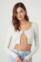 Women's Seamless Split-Hem Crop Top in Birch Medium