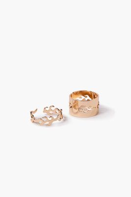 Women's Flame Ring Set in Gold, 7