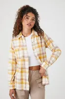 Women's Rock Fest Flannel Shirt in Yellow Large