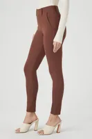 Women's Ponte Knit Capri Leggings in Brown Small