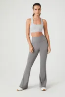 Women's Active Seamless Racerback Sports Bra in Heather Grey Large