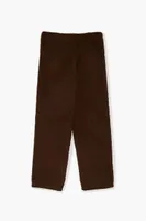 Kids Straight-Leg Pajama Pants (Girls + Boys) in Brown, 9/10