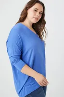 Women's Dolman-Sleeve Top Blue,