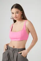 Women's Ponte Knit Super Cropped Tank Top