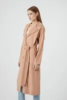 Women's Tie-Front Trench Coat in Camel Small