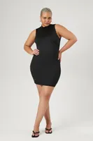 Women's Seamless Mini Dress Black,