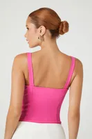 Women's Ruched Sweetheart Bodysuit in Fuchsia Medium