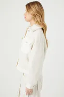 Women's Faux Shearling Trucker Jacket White/White