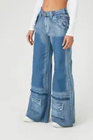 Women's Acid Wash Belted Jeans